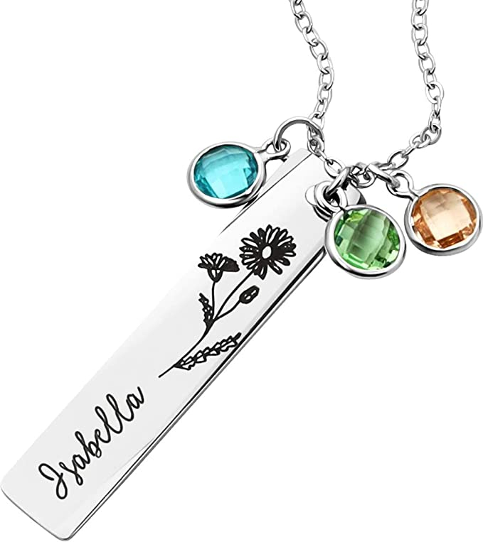 3 Personalized Birthstone Necklace Ecouponsdeal.com