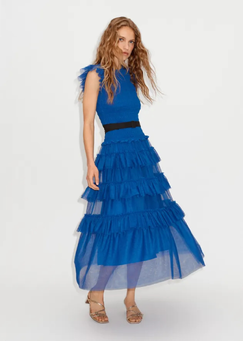 Ethereal Tulle Shirred Maxi Dress + Belt
at Ecouponsdeal.com